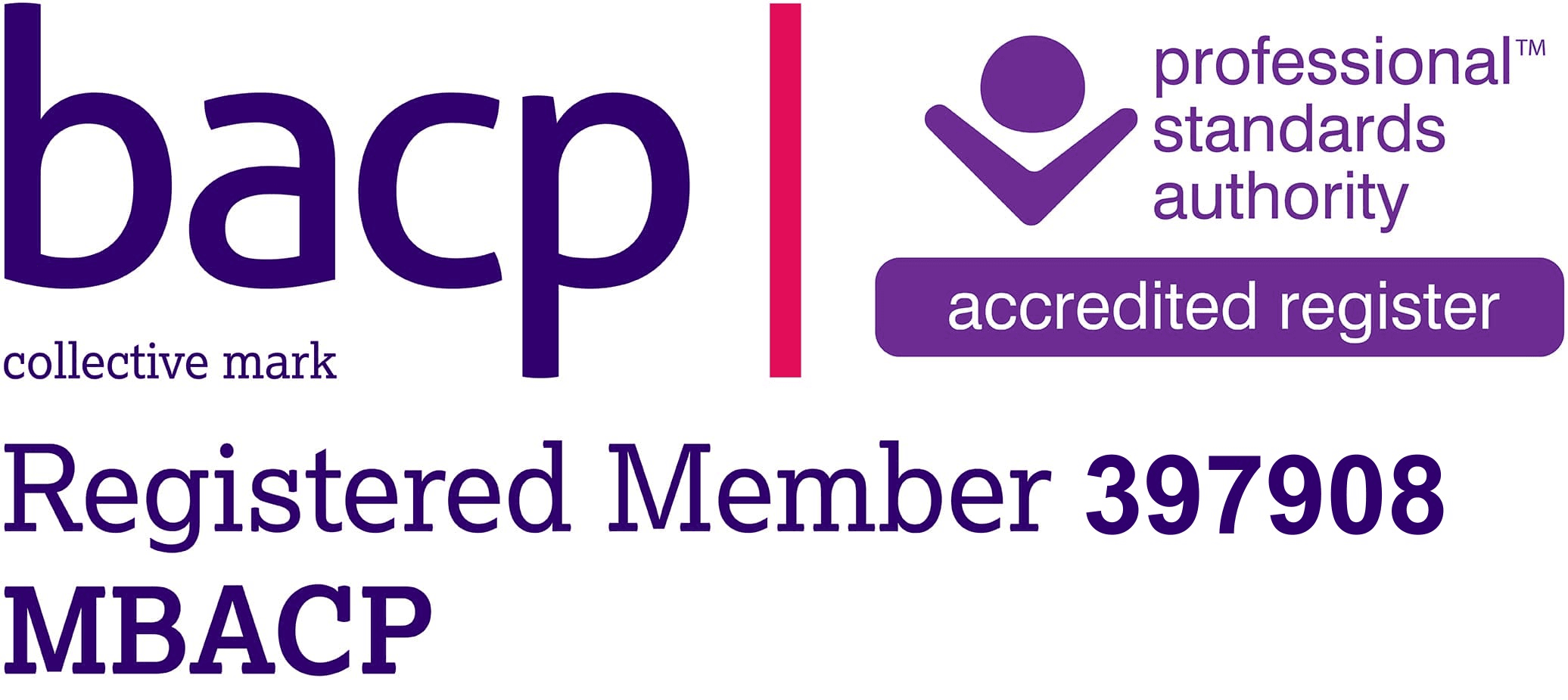 BACP Registered Member: 397908